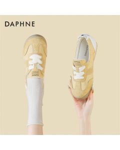 Daphne Women's Training Shoes Spring New Arrival Flat Casual Sneakers White Shoes 4025101275 Yellow Size 38