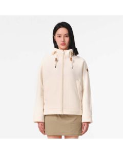 Pelliot Women's Windproof Fleece-Lined Hooded Jacket Inner Layer 12331010 Warm White M