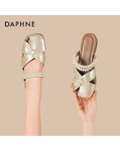 Daphne Women's Closed-Toe Slippers Summer New Mary Jane Sandals 4025101791 Champagne 35
