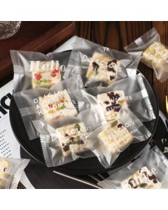 Papparoti Snowflake Crisp Packaging Bag Heat Seal Bag for Homemade Candy, Handmade Nougat, Cookie Packaging 7*10CM