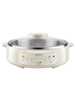 SUPOR Electric Pancake Maker, 0 Coating, Stainless Steel Household Pancake Grill, Pancake Pan, BBQ Grill, Breakfast Maker, Hotpot Cooking Pot, 60mm Deepened JT30A819
