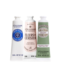 L'Occitane Hand Cream Gift Set - Shea Butter Moisturizing & Nourishing 3-Piece Set, Hand Mask with Long-Lasting Fragrance, Random Scent