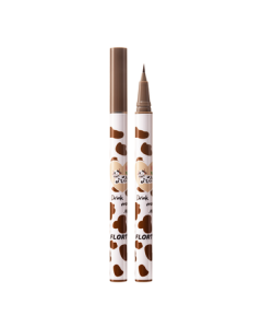 FLORTTE Waterproof Sweatproof Smudge-Proof Ultra-Fine Liquid Eyeliner Pen Wow Lower Lash Line Pencil Gift 02# Super Fine Cool Tea Brown