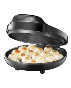 Midea Electric Pancake Maker, Home Use Griddle, Sandwich Breakfast Machine, Steam Grill Pan, High Power Roasting and Thin Pancake Maker, Double-Sided Heating Deepened Electric Pancake Maker JKC3051