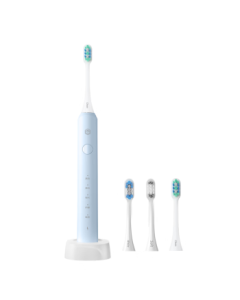JingDong JingZao Electric Toothbrush Couple JZ5s Blue - 4 Brush Heads + Dock Charger + 365-Day Battery Life - 5 Modes Adult Electric Toothbrush - Birthday Gift for Women, Mid-Autumn Festival Gift for Men