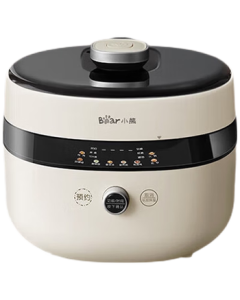 Bear Electric Pressure Cooker, Smart High-Pressure Rice Cooker, Multi-functional Home Use for Hot Pot, Soup Making, Automatic Pressure Control, Less Salt, Enhances Flavor, YLB-D40Q1 Capacity 4L