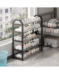Xiaojiang Material Shoe Rack Simple Household Doorway Dormitory Indoor Multi-layer Storage Rental House Shoe Shelf Black 5-Tier 75cm