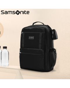 Samsonite Men's Backpack with Night-Safe Reflective Strips, Antibacterial Lining, Black/09304