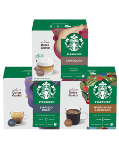 Starbucks Capsule Coffee Cappuccino/Espresso/Select/Veranda Blend 3 Boxes 36 Capsules Compatible with Nescafé Dolce Gusto Coffee Machine
