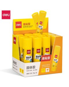 deli 7090 Solid Glue (White) (15g/Stick) High Viscosity Kids Craft Glue Stick for Student DIY Projects, 12 Sticks