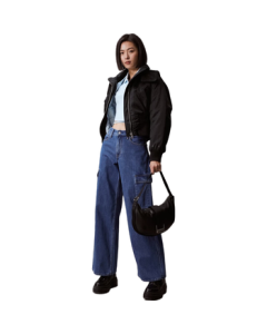 Calvin Klein Fashion Niche Commuter Dumpling Bag with Metal Buckle, Soft CK Women's Moon Bag DH3504