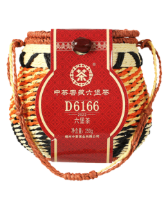 China Tea Guangxi Wuzhou Liubao Tea Dark Tea Liubao Tea D6166 Bamboo Basket Packed Dark Tea 250g Loose Tea Gift Souvenir