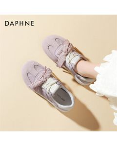 Daphne Women's Training Shoes Spring New Arrival Versatile Casual Sneakers Thick-Soled White Shoes 4025101292 Purple Size 37