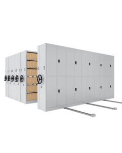 Haiajia High-Density Shelving Unit, Steel Mobile Filing Cabinet, Voucher Cabinet, Manual Rail-Type Document Storage Cabinet, One Row Three Sections