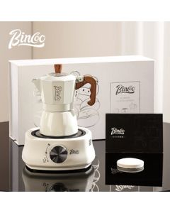 Bincoo Double Valve Moka Pot Gift Set, Home Espresso Maker, Small Concentrated Coffee Brewer, Holiday Gift