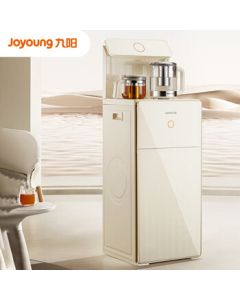 Joyoung Tea Bar Water Dispenser for Home Use - One-Touch Fully Automatic Bottom Water Inlet, Touchscreen, Multi-Function Remote Control, Vertical Design with Bottom-Mounted Bucket, Medium-Large Cabinet Style, Warm & Hot Water Type JYW-WH600