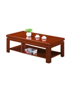 Zhenyuan Long Coffee Table, Painted Solid Wood Veneer, Sofa Matching Coffee Table, 1400*700*480mm, Unit: Piece