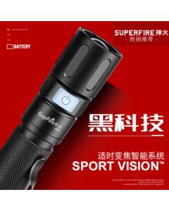 SupFire Zoomable Flashlight - Ultra-Bright, Long-Lasting, High-Powered Beam for Outdoor Survival, Military Enthusiasts, and Home Use, Compact Outdoor Specialty Light