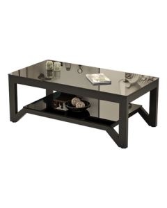 Fanshe Coffee Table, Minimalist Tea Table for Living Room, Office Sofa Coffee Table, Home Use Tempered Glass Tea Table