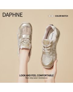 DAPHNE Platform German Training Shoes Open-Toe Sandals for Women, 2025 Summer New Retro Versatile Slip-On Mule Slides