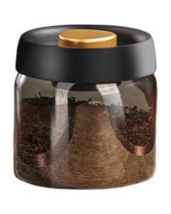 PAKCHOICE Vacuum Sealed Tea Canister, Food-Grade Storage Container for Tea and Coffee Beans, Airtight Glass Jar with Moisture-Proof Design, Portable Tea Canister