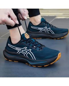 ASICS Men's GT-2000 14 Running Shoes - Cushioned Comfort, Lightweight, Breathable Low-Top Sneakers - Dark Blue - 41.5