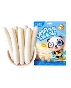 Buer Baby DHA Cod Sausage Snack for Kids, No Added Sucrose, 90g