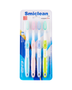 Kejie Kejin Extra Soft Bristle Gum Care Toothbrush Deep Clean Between Teeth 4-Pack Family Set