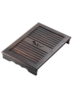 Gold-Inlaid Jade Tea Tray with Drawer, Solid Wood Tea Tray Set, Tea Utensil Tray, Drawer-Style Tea Table, Rosewood Small Qin Platform