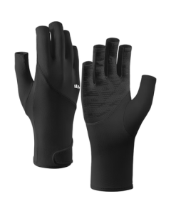 beneunder Sunscreen Gloves for Women, Thin Fishing Nail Gloves, Half-Finger Cycling UV Protection Gloves - Twilight Black AL365