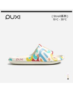 Poxi Fireworks Women's Sandals - Thin Sole Summer Anti-Slip Fashion Graffiti EVA Flip Flops for Couples, Outdoor Wear