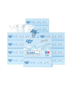 Kexinrou (V9 COROU) Moisturizing Tissue, Cloud-Soft Facial Tissue, 3-Ply 120 Sheets x 15 Packs, Extra Large Size S, Whole Box, Lotion-Infused Baby Tissue