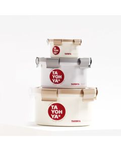 TAYOHYA Renewal Series Round Food Storage Container 3-Piece Set TA11-0036BP