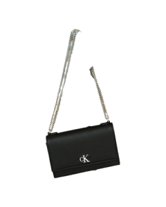Calvin Klein Niche Single Shoulder Bag Gift Litchi Grain Bag with Metal Buckle Chain Flap CK Women's Crossbody Bag DH2806