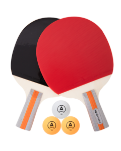 Deli Table Tennis Racket Set for Beginners - Students, Kids & Adults, Quality Rubber with Elasticity & Durability, Straight Handle for Entertainment & Training