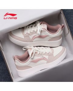 LI-NING Yuanbao Sneakers Breathable Classic Casual Shoes for Women Comfortable Soft Low-Top White Sneakers Sports Shoes for Women