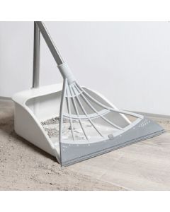 Wenxuan Broom and Dustpan Set - Household Windproof Comb-Type Rotating Sweeping Broom Two-Piece Kit, Non-Stick Hair Broom and Dustpan