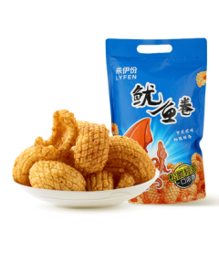 Laiyifen Squid Roll 188g Puffed Snack - Popular Office Snack, Instant Seafood Treat