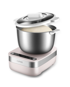 SUPOR Fully Automatic 5L Large-Capacity Household Dough Kneading Chef Machine with One-Touch Fermentation and Proofing, Multi-Function Powerful Stand Mixer in Sakura Pink SHM01