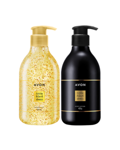AVON Little Black Dress Perfumed Shower Gel 400ml + Body Lotion 400g Hydrating & Nourishing, Expiry Date: May 19, 2026