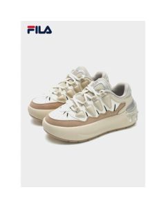 FILA Official Women's Shoes CARROT Modern Sneakers 2025 Spring New Carrot Shoes Loafers Casual Shoes White/Sand Brown 38
