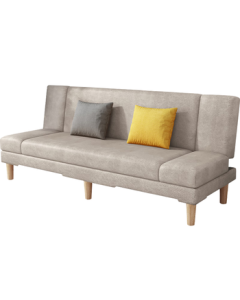 Xingkai Sofa Living Room Foldable Sofa Bed Dual-Purpose Small Space Faux Leather Lazy Sofa S75 Grey 1.8m + Cushion