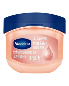 Vaseline Lip Balm 7g Sweet White Peach - Unisex Lip Jelly & Mask, Nourishing, Moisturizing, Deep Repair, Reduces Lip Lines