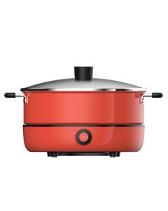 Joyoung Electric Hot Pot with Rotary IH Electromagnetic Heating, Multi-functional Detachable HG5, Orange