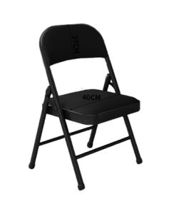 Feilv Office Folding Chair, Portable Outdoor Home Dormitory Backrest Training Conference Room Computer Chair, Black
