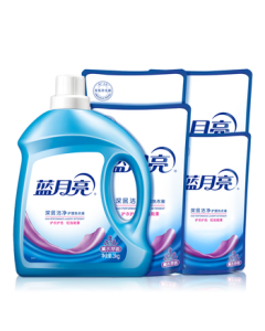 Blue Moon Deep Clean Laundry Detergent Lavender Scent 3kg Bottle + 1kg*3 Bags + 500g Bag Powerful Stain Removal