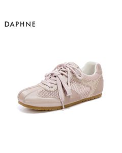 Daphne Women's Flat Training Shoes New Summer Soft-Sole Casual Shoes 4025101687 Single Mesh Pink 39