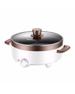 SUPOR ZMD Safety Series Electric Hot Pot 5L Dual Flavor Hot Pot for Stewing, Boiling, and Skewers, Minimalist Knob Control, 4 Heat Settings, Model H30YK17Y [Perfect Holiday Gift]