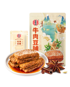 Hong Xiang Ji Hand-Shredded Beef Flavored Tofu Jerky 128g Bag, Individually Packed, Five-Spice Vegetarian Meat Snack