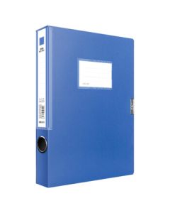 Deli Plastic File Box 33510-10, Back Width 35mm, Blue, 10-Pack